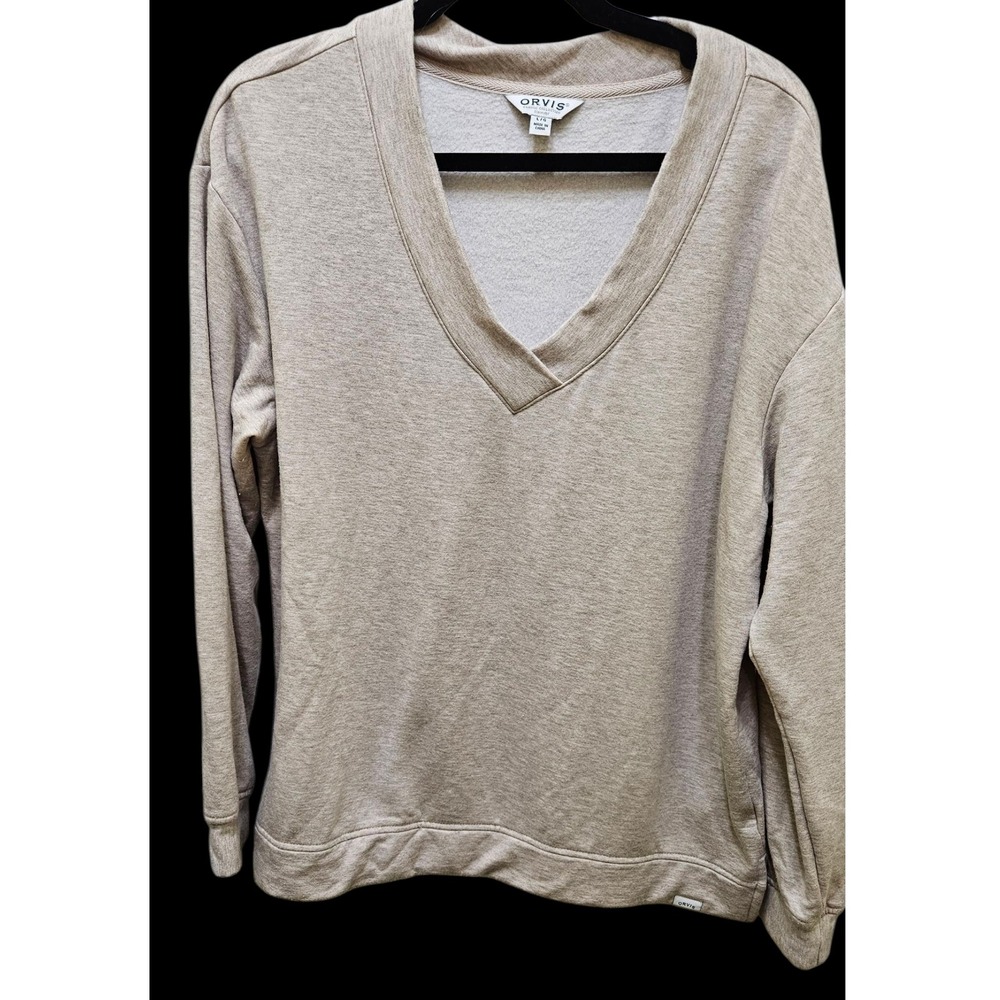 Orvis V-Neck Pullover‎ Top Comfy Lounge Wear Classic Collection Women's Large